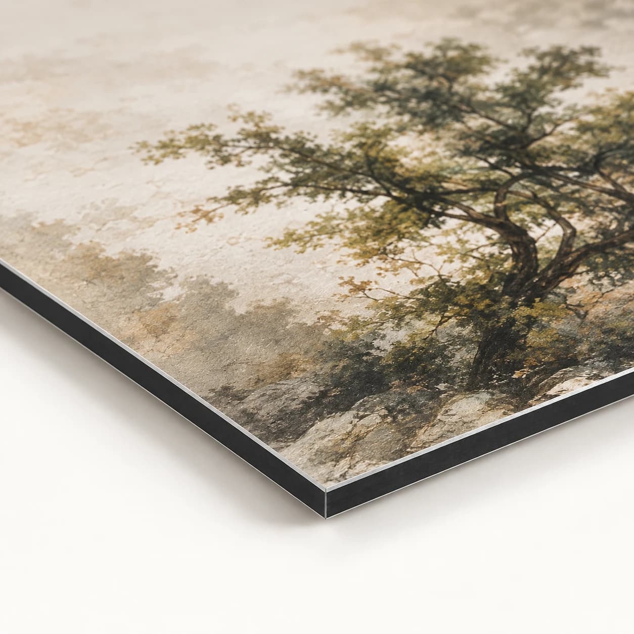 Dibond schilderij op een dunne, gladde aluminium plaat